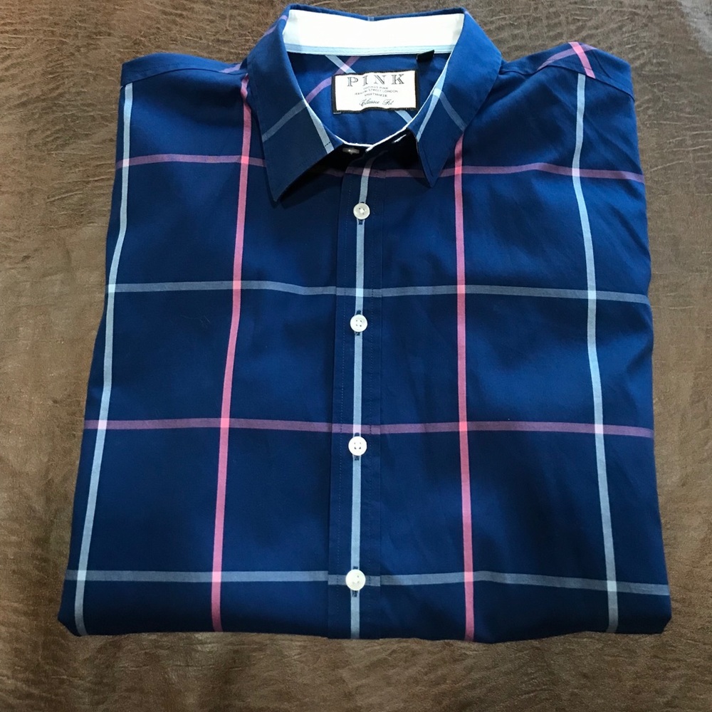 Thomas Pink Longsleeve Button
